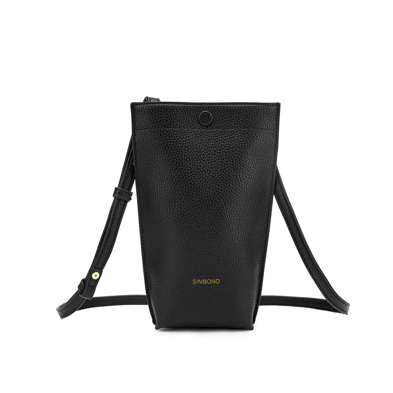 SINBONO Black Crossbody Bag- High-quality Soft Vegan Leather Bag